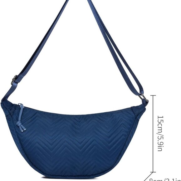 Chic Women's Nylon Hobo Tote Bag: Stylish Mini Clutch with Adjustable Strap - Picture 6 of 6